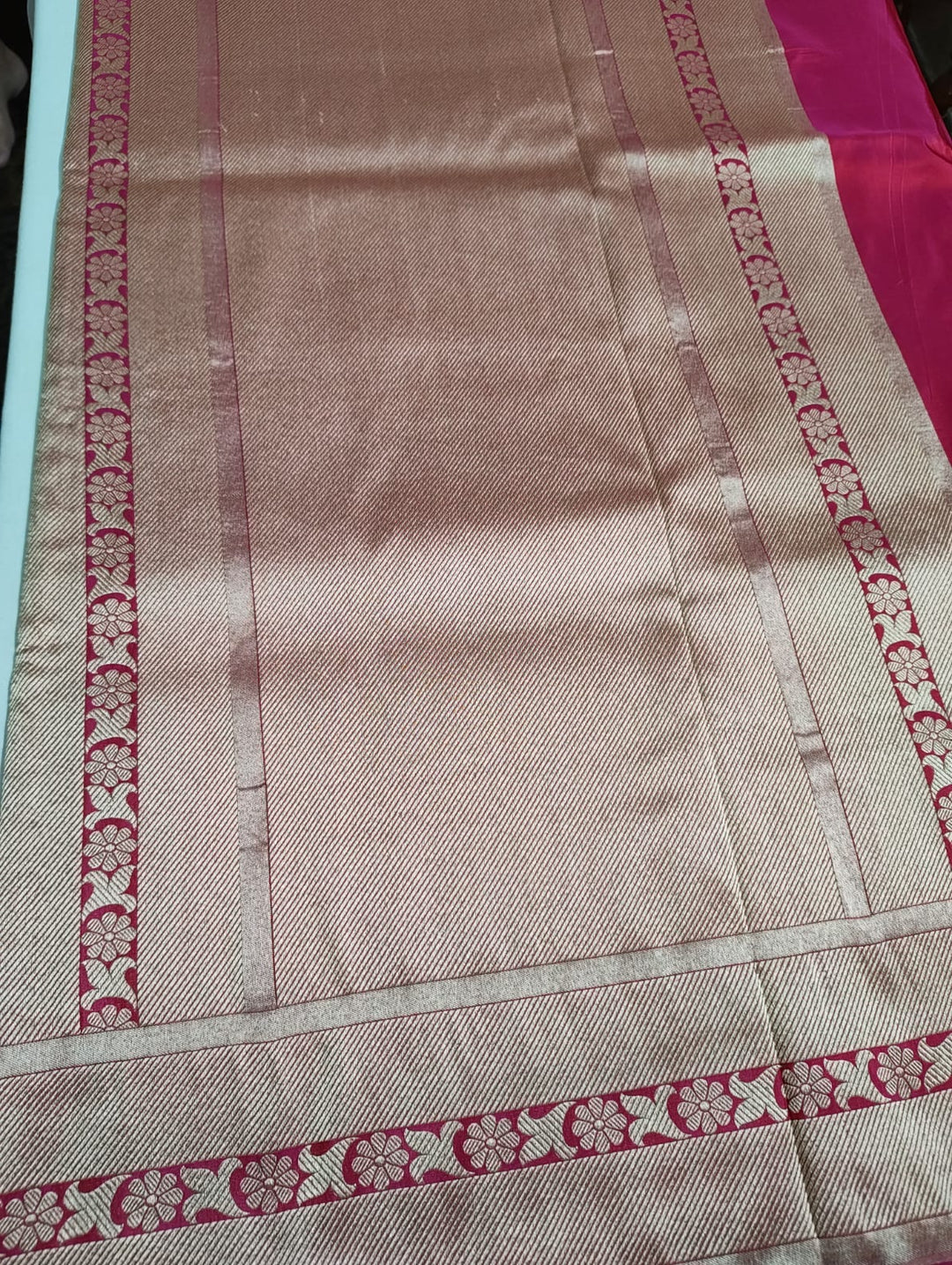 Rani Pink Pure Katan Brocade Silk jhanvi kapoor Banarasi Saree