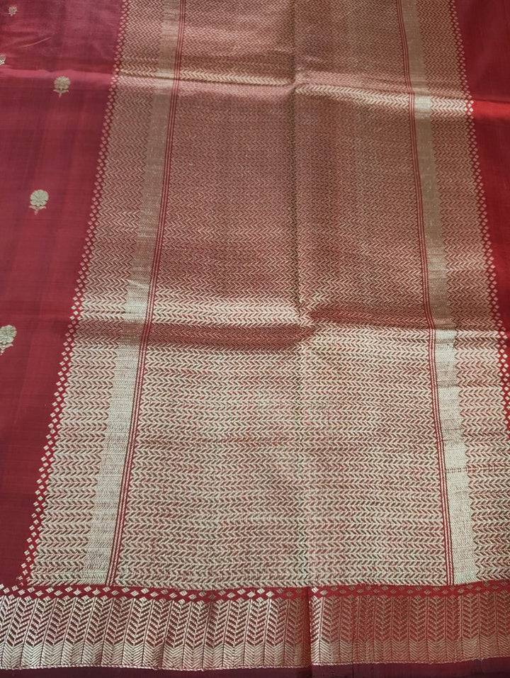 Red Pure Katan Silk Banarasi Saree