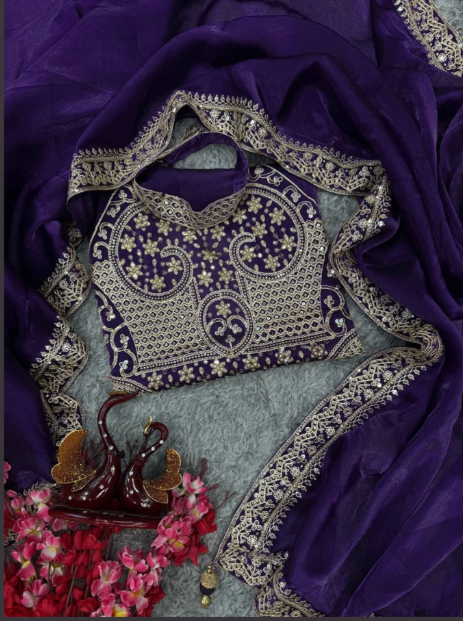 Premium Deep Purple Jimmi Choo Saree