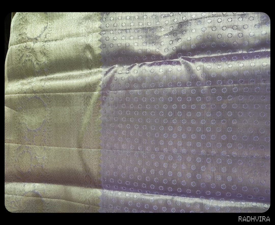 Lavender Kanchipuram Pure Tissue Silk Saree