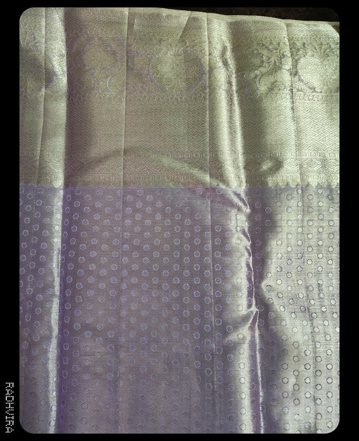 Lavender Kanchipuram Pure Tissue Silk Saree