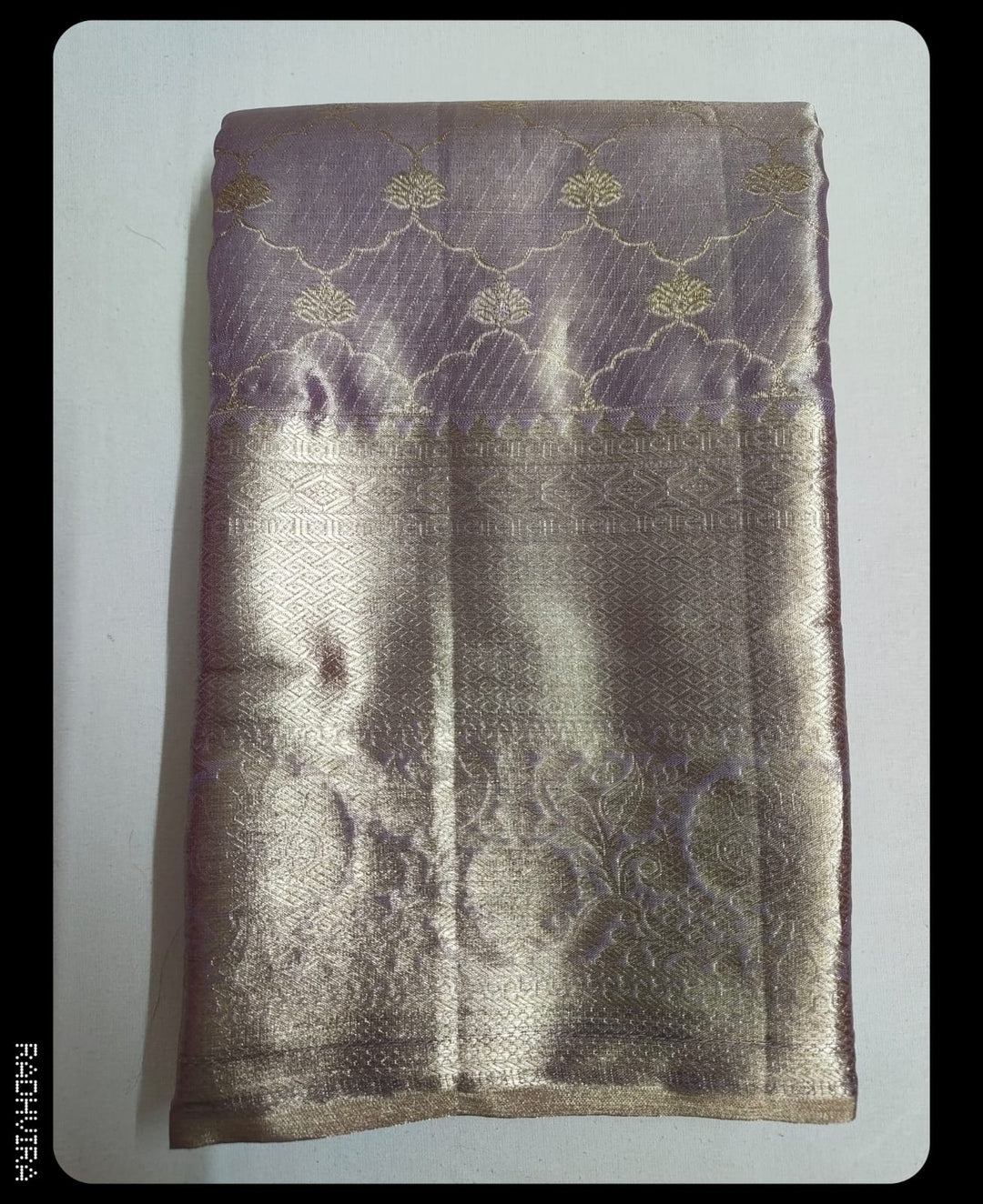 Lavender Kanchipuram Pure Tissue Silk Saree